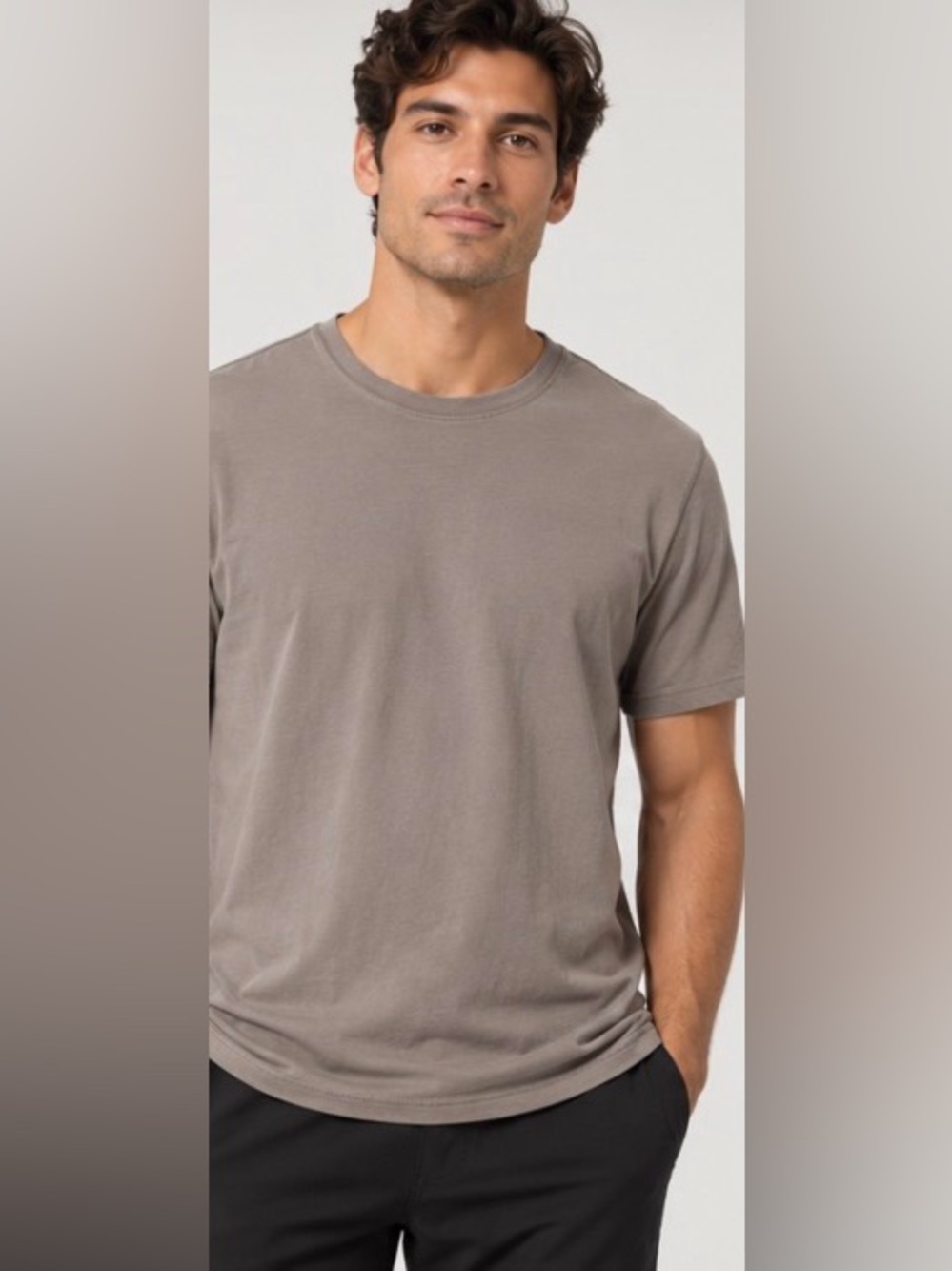 Lululemon 5 Year Basic Tee Men’s Taupe Gray Short Sleeve T-Shirt